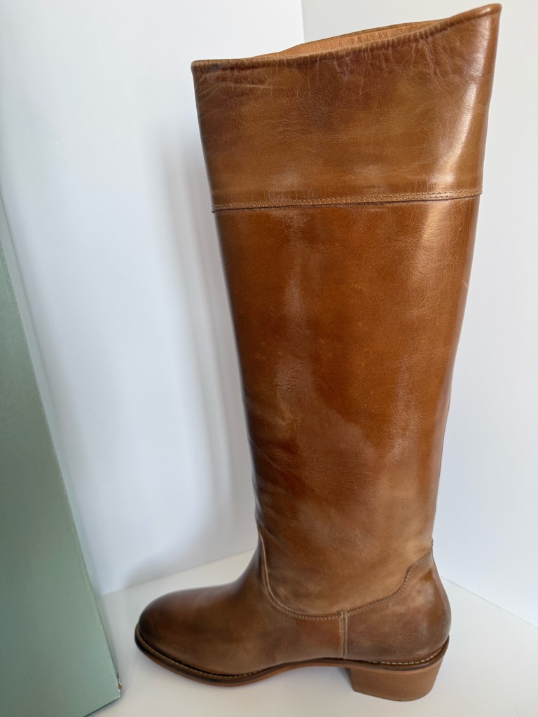 Dico Copenhagen Celina Cavalry Escovado Dark Tan Leather Boots, Size 40 — image 7 of 8